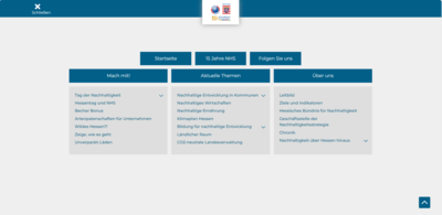 Screenshot Menü Das Bild zeigt einen Screenshot (Ausschnitt) des Menüs der Website.