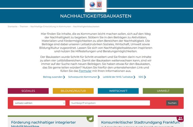 Nachhaltigkeitsbaukasten