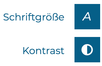 Einstellung von Kontrast und Schriftgröße Einstellung von Kontrast und Schriftgröße
